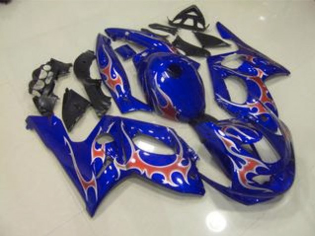 Azul Rojo & Plata Brillo 98-07 Yamaha YZF600 Carenado Azul Rojo & Plata Brillo 98-07 Yamaha YZF600 Carenado