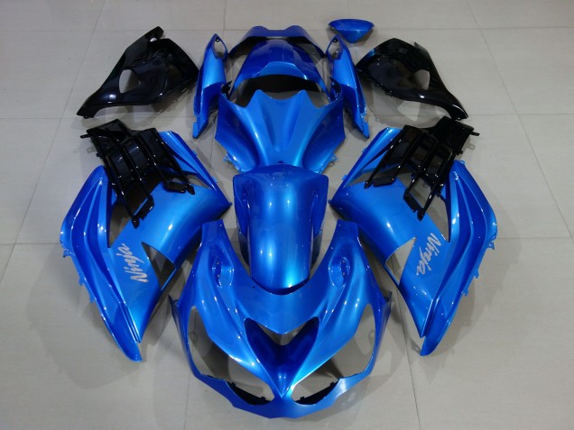 Azul Vibrante & Negro Brillante 12-21 Kawasaki ZX14R Carenado