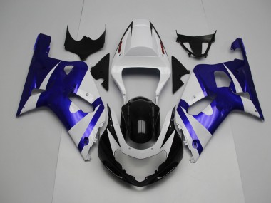 Blanco & Azul 01-03 Suzuki GSXR 600-750 Carenado