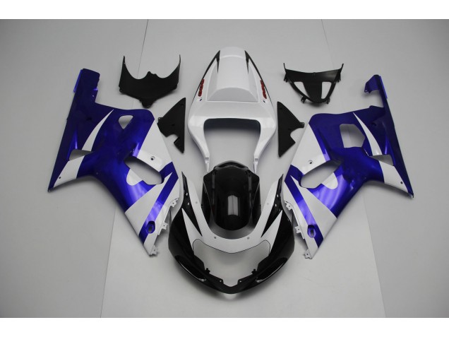 Blanco & Azul 01-03 Suzuki GSXR 600-750 Carenado Blanco & Azul 01-03 Suzuki GSXR 600-750 Carenado