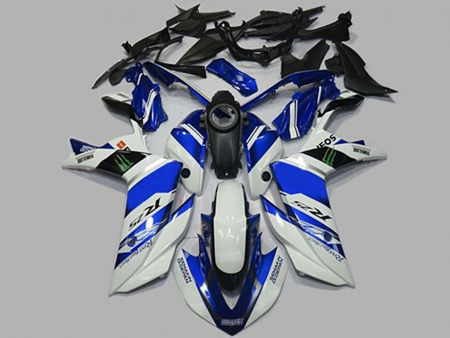 Blanco & Azul 15-18 Yamaha R3 Carenado