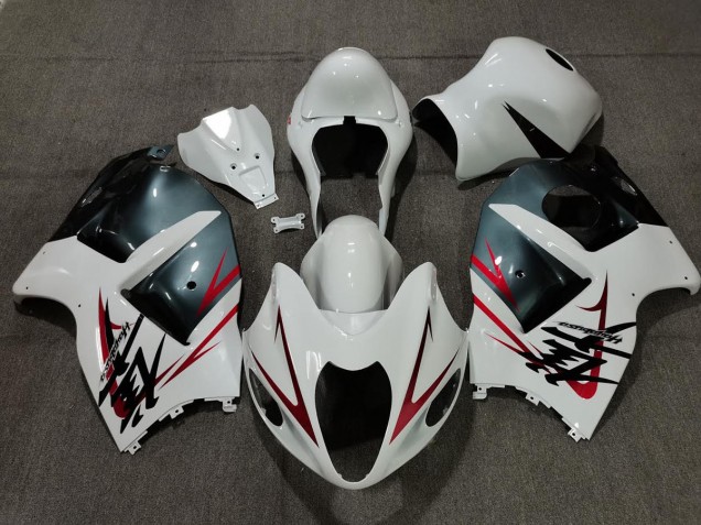 Blanco Azul Claro & Rojo 97-07 Suzuki GSXR 1300 Carenado Blanco Azul Claro & Rojo 97-07 Suzuki GSXR 1300 Carenado