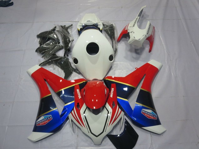 Blanco Azul & Rojo 08-11 Honda CBR1000RR Carenado Blanco Azul & Rojo 08-11 Honda CBR1000RR Carenado
