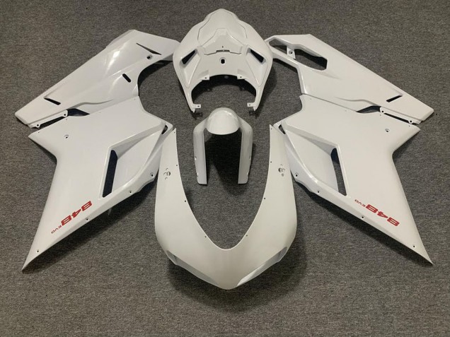 Blanco Brillante 07-14 Ducati 848 1098 1198 Carenado