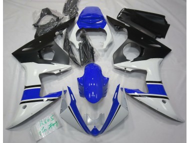 Blanco Brillante & Azul 03-04 Yamaha R6 Carenado