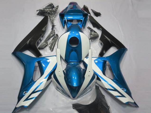 Blanco Brillante & Azul 06-07 Honda CBR1000RR Carenado