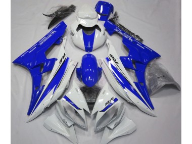 Blanco Brillante & Azul 06-07 Yamaha R6 Carenado