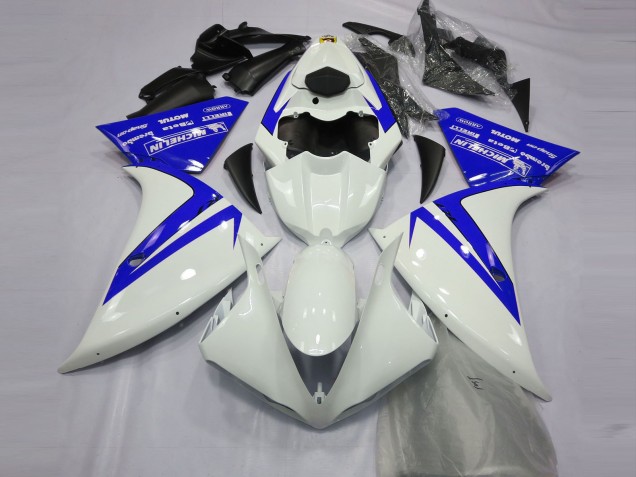 Blanco Brillante & Azul 12-14 Yamaha R1 Carenado Blanco Brillante & Azul 12-14 Yamaha R1 Carenado