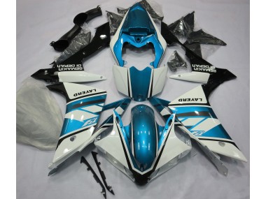 Blanco Brillante & Azul Claro 07-08 Yamaha R1 Carenado