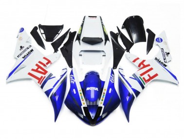 Blanco Brillante & Azul Fiat 02-03 Yamaha R1 Carenado