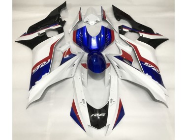 Blanco Brillante & Azul Intenso 17-21 Yamaha R6 Carenado