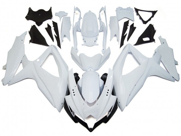 Blanco Brillante Brillante 08-10 Suzuki GSXR 600-750 Carenado Blanco Brillante Brillante 08-10 Suzuki GSXR 600-750 Carenado