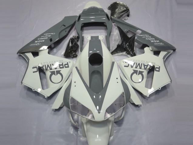 Blanco Brillante & Gris Pramac 03-04 Honda CBR600RR Carenado Blanco Brillante & Gris Pramac 03-04 Honda CBR600RR Carenado