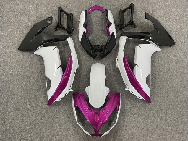 Blanco Brillante & Magenta 12-16 Kawasaki Ninja 650R Carenado Blanco Brillante & Magenta 12-16 Kawasaki Ninja 650R Carenado