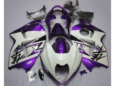 Blanco Brillante & Morado 97-07 Suzuki GSXR 1300 Carenado