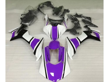 Blanco Brillante Morado & Negro 15-19 Yamaha R1 Carenado