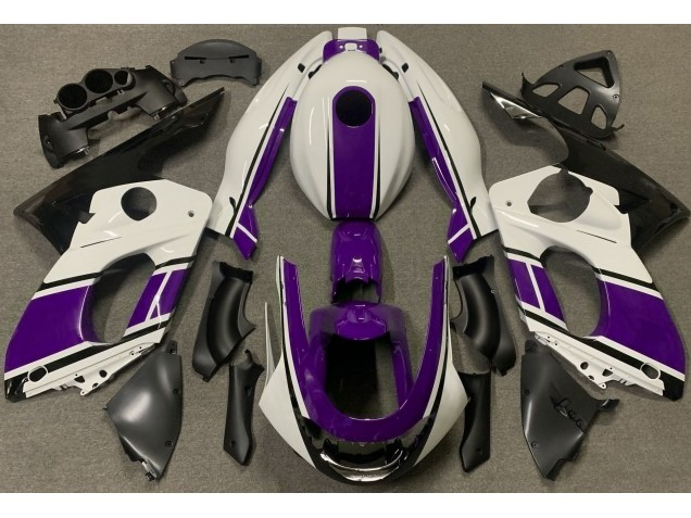Blanco Brillante & Morado Oscuro 98-07 Yamaha YZF600 Carenado Blanco Brillante & Morado Oscuro 98-07 Yamaha YZF600 Carenado