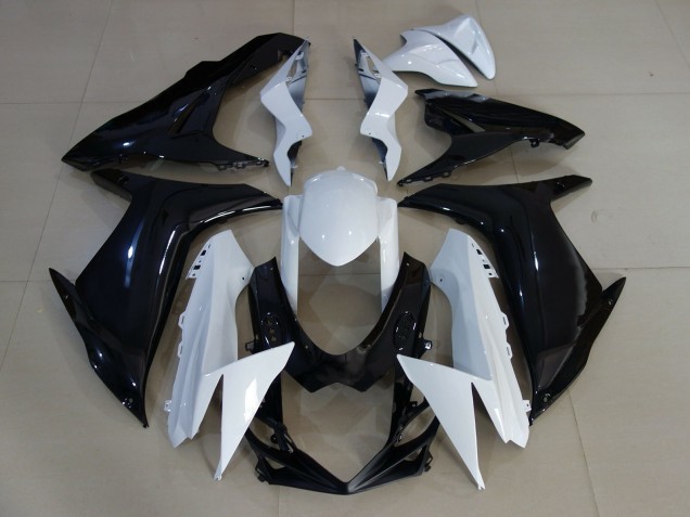 Blanco Brillante & Negro 11-24 Suzuki GSXR 600-750 Carenado Blanco Brillante & Negro 11-24 Suzuki GSXR 600-750 Carenado