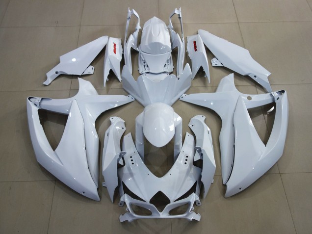 Blanco Brillante & Rojo 08-10 Suzuki GSXR 600-750 Carenado Blanco Brillante & Rojo 08-10 Suzuki GSXR 600-750 Carenado