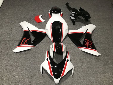 Blanco Brillante Rojo & Negro 08-11 Honda CBR1000RR Carenado