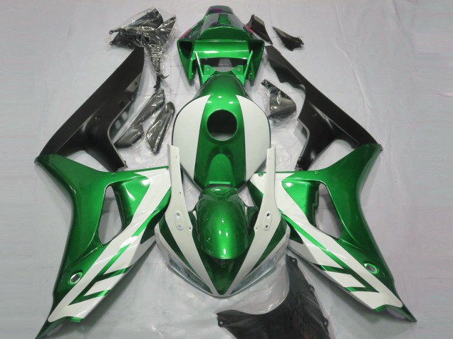Blanco Brillante & Verde 06-07 Honda CBR1000RR Carenado Blanco Brillante & Verde 06-07 Honda CBR1000RR Carenado