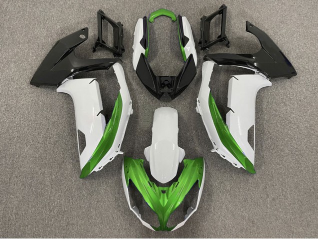 Blanco Brillante & Verde 12-16 Kawasaki Ninja 650R Carenado Blanco Brillante & Verde 12-16 Kawasaki Ninja 650R Carenado