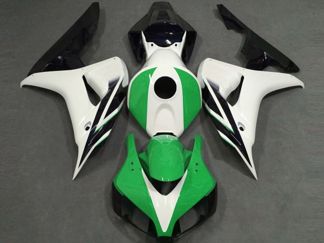 Blanco Brillante Verde Negro 06-07 Honda CBR1000RR Carenado Blanco Brillante Verde Negro 06-07 Honda CBR1000RR Carenado