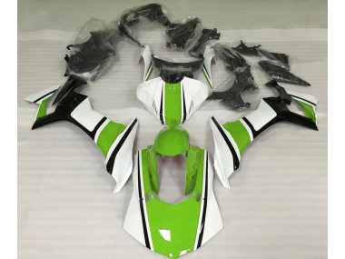 Blanco Brillante Verde & Negro 15-19 Yamaha R1 Carenado