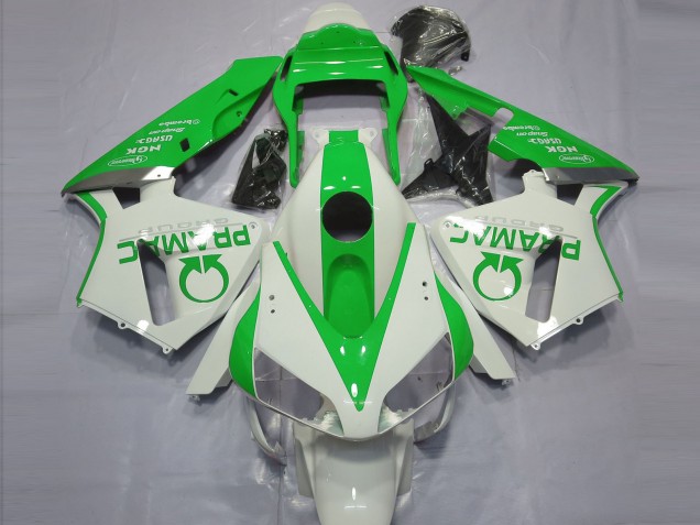 Blanco Brillante & Verde Pramac 03-04 Honda CBR600RR Carenado