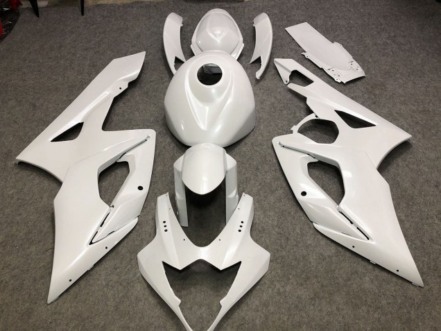 Blanco Brillo Liso 05-06 Suzuki GSXR 1000 Carenado Blanco Brillo Liso 05-06 Suzuki GSXR 1000 Carenado
