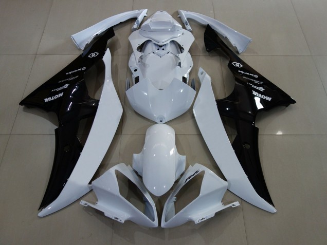 Blanco Brillo / Negro 08-16 Yamaha R6 Carenado Blanco Brillo / Negro 08-16 Yamaha R6 Carenado
