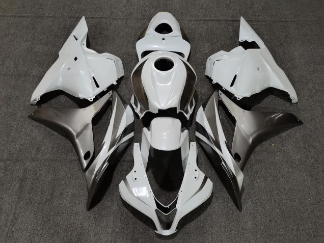 Blanco Brillo & Plata 09-12 Honda CBR600RR Carenado Blanco Brillo & Plata 09-12 Honda CBR600RR Carenado
