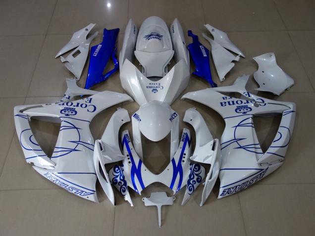 Blanco Corona 06-07 Suzuki GSXR 600-750 Carenado Blanco Corona 06-07 Suzuki GSXR 600-750 Carenado