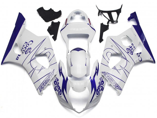 Blanco Corona Estilo Personalizado 03-04 Suzuki GSXR 1000 Carenado Blanco Corona Estilo Personalizado 03-04 Suzuki GSXR 1000 Carenado