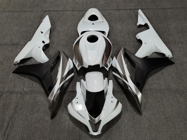 Blanco Grafito & Negro 07-08 Honda CBR600RR Carenado