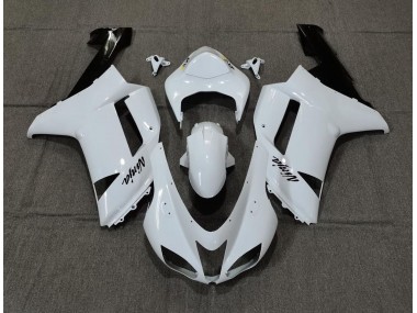 Blanco Liso Brillante 07-08 Kawasaki ZX6R Carenado