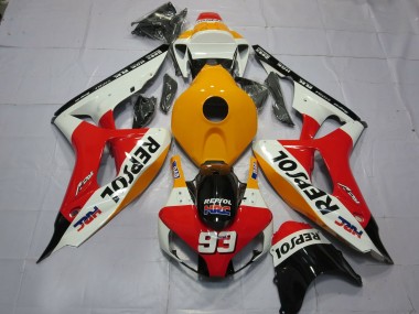 Blanco Naranja Claro Repsol 06-07 Honda CBR1000RR Carenado