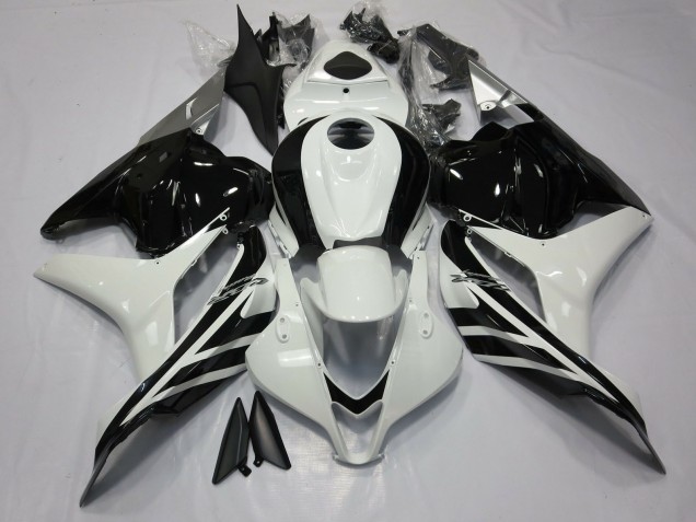 Blanco & Negro Brillante 09-12 Honda CBR600RR Carenado Blanco & Negro Brillante 09-12 Honda CBR600RR Carenado