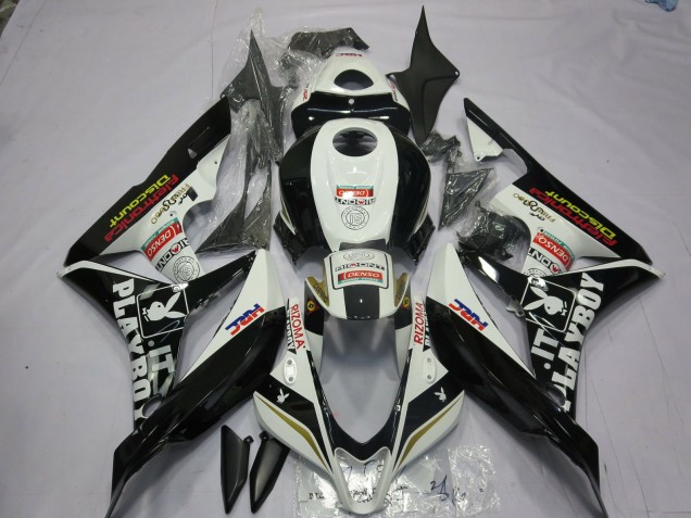 Blanco & Negro Playboy 07-08 Honda CBR600RR Carenado