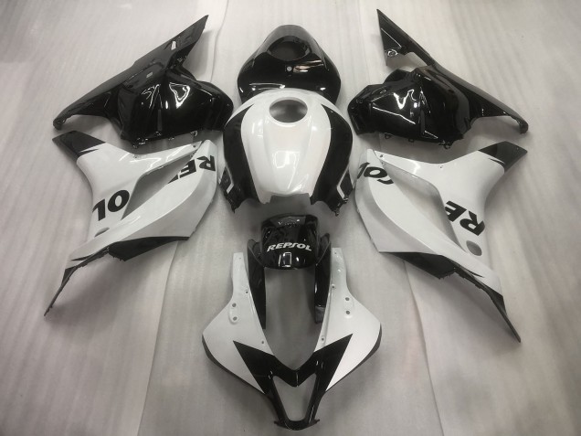 Blanco / Negro Repsol Liso 09-12 Honda CBR600RR Carenado
