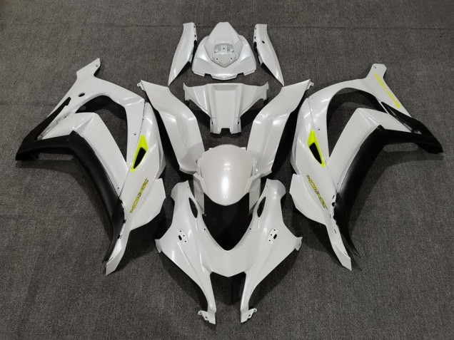 Blanco Perla & Amarillo 16-19 Kawasaki ZX10R Carenado Blanco Perla & Amarillo 16-19 Kawasaki ZX10R Carenado