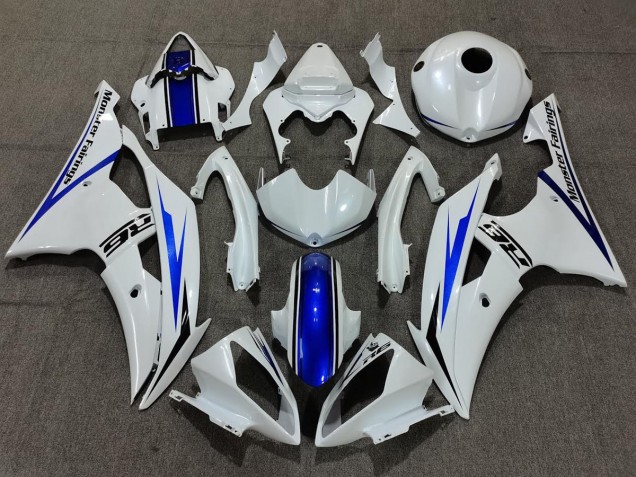 Blanco Perla & Azul 08-16 Yamaha R6 Carenado Blanco Perla & Azul 08-16 Yamaha R6 Carenado