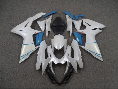 Blanco Perla & Azul Claro 11-24 Suzuki GSXR 600-750 Carenado