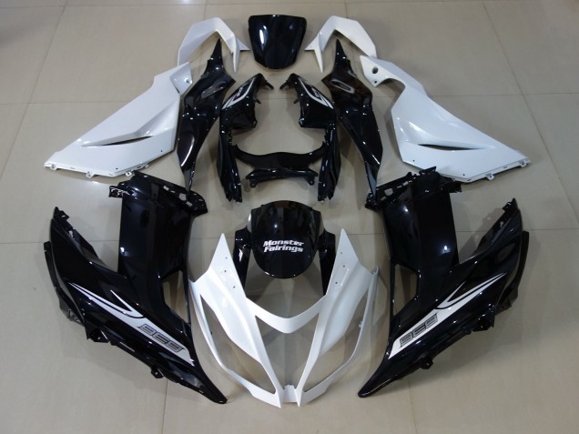 Blanco Perla & Negro 13-18 Kawasaki ZX6R Carenado Blanco Perla & Negro 13-18 Kawasaki ZX6R Carenado