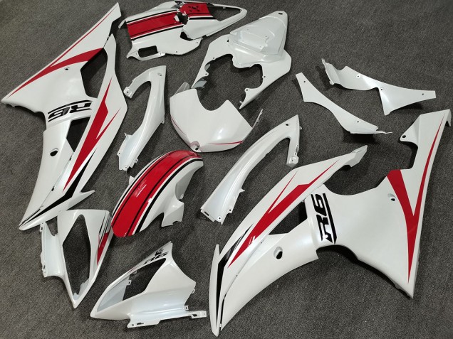 Blanco Perla Personalizado 08-16 Yamaha R6 Carenado Blanco Perla Personalizado 08-16 Yamaha R6 Carenado