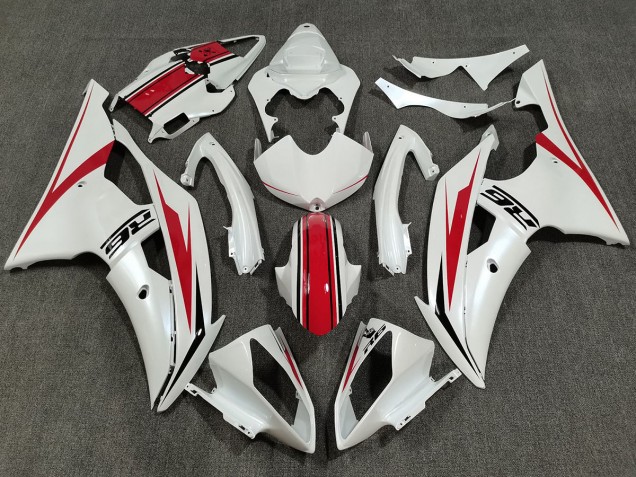 Blanco Perla & Rojo Brillante 08-16 Yamaha R6 Carenado Blanco Perla & Rojo Brillante 08-16 Yamaha R6 Carenado
