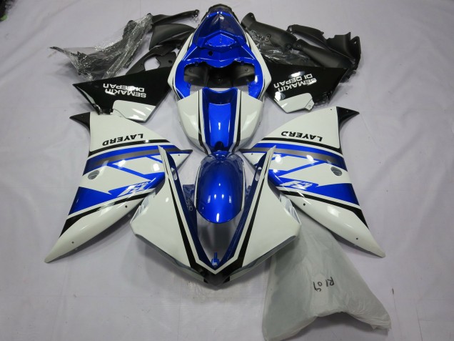 Blanco Plateado Yamalube 12-14 Yamaha R1 Carenado Blanco Plateado Yamalube 12-14 Yamaha R1 Carenado