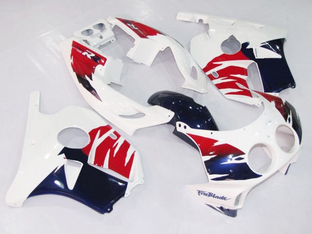 Blanco Rojo & Azul 90-98 Honda CBR250RR Carenado Blanco Rojo & Azul 90-98 Honda CBR250RR Carenado