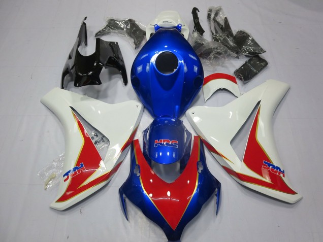 Blanco Rojo & Azul Profundo 08-11 Honda CBR1000RR Carenado Blanco Rojo & Azul Profundo 08-11 Honda CBR1000RR Carenado