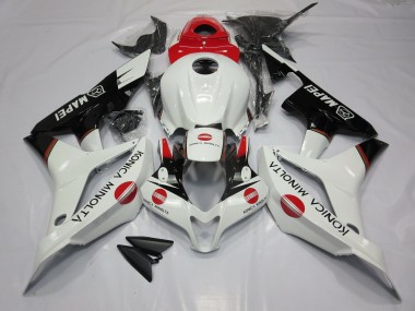 Blanco & Rojo Konica Minolta 07-08 Honda CBR600RR Carenado